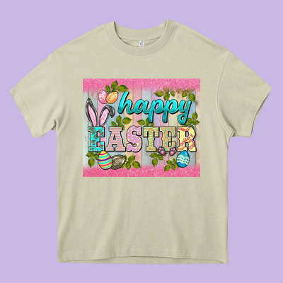Happy Easter Mousepad Heavy Core Tee Designed By Barkaloodesign