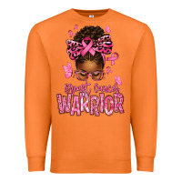 Carrot brest cancer warrior afro messy bun Premium Sweatshirt - texasbilliewilder