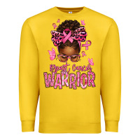 Lemon brest cancer warrior afro messy bun Premium Sweatshirt - texasbilliewilder