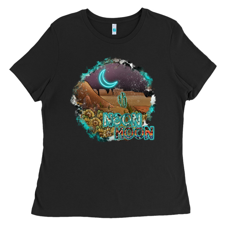 Neon Moon Ladies Tee by SublimationCraftShop | Teevron