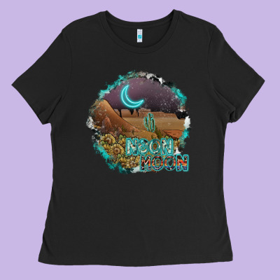 Neon Moon Ladies Tee Designed By Sublimationcraftshop