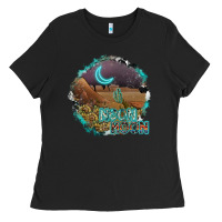 Black neon moon Ladies Tee - SublimationCraftShop