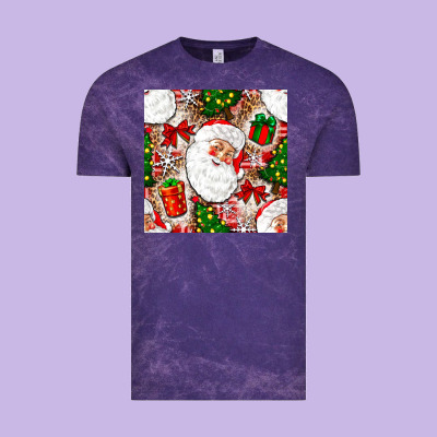 Christmas Santa Claus And Gift Box Vintage Tee Designed By Nancycooperartshop