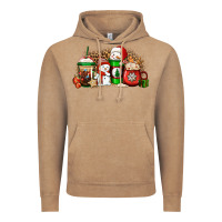 Vintage Coffee Christmas snow coffee cups Vintage Hoodie - Jasminsmagicworld
