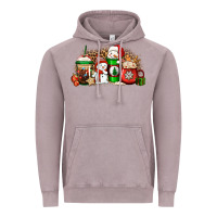 Vintage Zinc Christmas snow coffee cups Vintage Hoodie - Jasminsmagicworld
