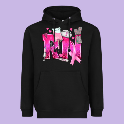 Breast Cancer Rn Registered Nurse Heavyweight Hoodie Designed By Texasbilliewilder
