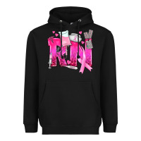 Black Breast Cancer RN Registered Nurse Heavyweight Hoodie - texasbilliewilder
