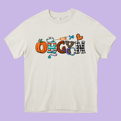 Obgyn Heavy Core Tee Designed By Cowhidedigitalart