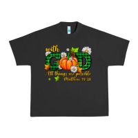 Pigment Black with god all things are possible Urban Heavy Tee - AdoDesignShop