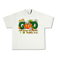 Pistachio with god all things are possible Urban Heavy Tee - AdoDesignShop