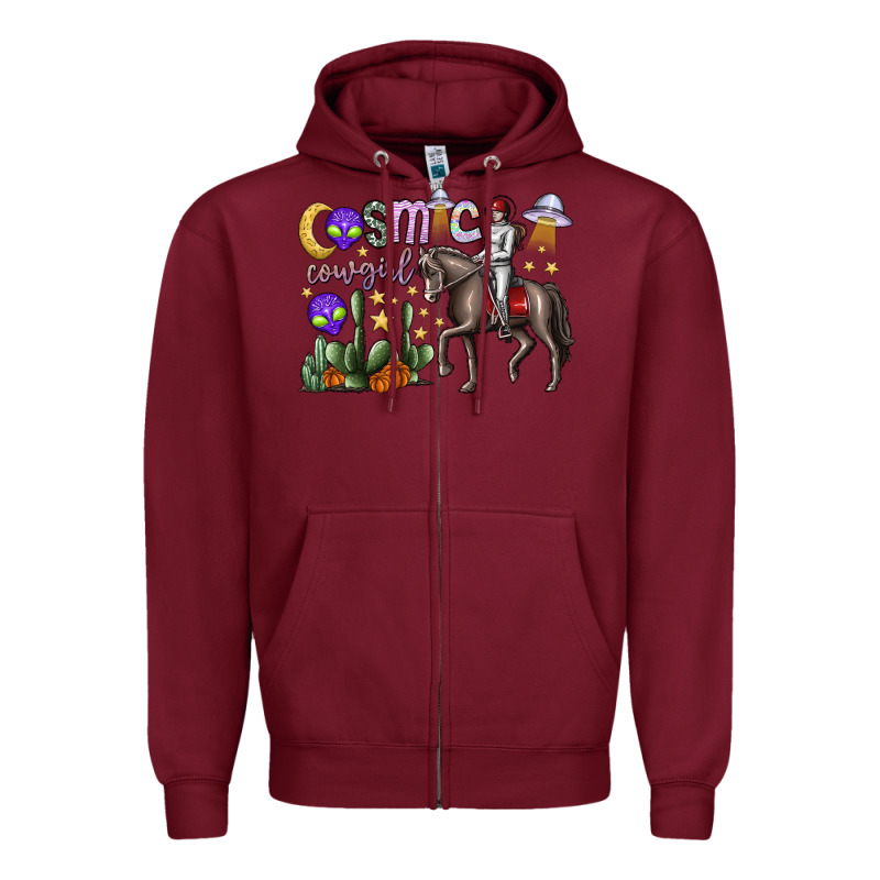 Cosmic Cowgirl Zipper Hoodie by SublimationCraftShop | Teevron
