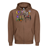 Chestnut cosmic cowgirl Zipper Hoodie - SublimationCraftShop