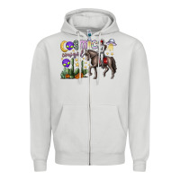 Dove Grey cosmic cowgirl Zipper Hoodie - SublimationCraftShop