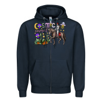 Navy cosmic cowgirl Zipper Hoodie - SublimationCraftShop