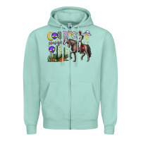 Seafoam cosmic cowgirl Zipper Hoodie - SublimationCraftShop