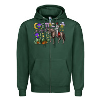 Sports Green cosmic cowgirl Zipper Hoodie - SublimationCraftShop