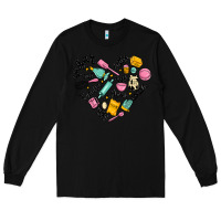 Black vanilla eggs sugar cocoa and kitchen heart Long Sleeve Tee - MaliasSmallBusiness