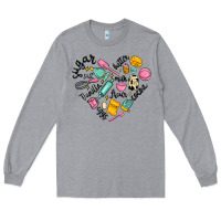 Heather Grey vanilla eggs sugar cocoa and kitchen heart Long Sleeve Tee - MaliasSmallBusiness
