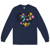 Navy vanilla eggs sugar cocoa and kitchen heart Long Sleeve Tee - MaliasSmallBusiness