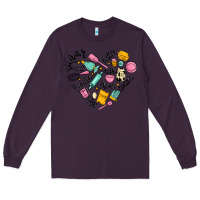 Plum vanilla eggs sugar cocoa and kitchen heart Long Sleeve Tee - MaliasSmallBusiness