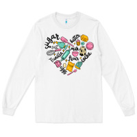 White vanilla eggs sugar cocoa and kitchen heart Long Sleeve Tee - MaliasSmallBusiness