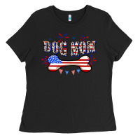 Black 4th of July Dog Mom Ladies Tee - CowGirlArtShop