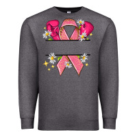 Charcoal Heather Personalized Breast Cancer ribbon Premium Sweatshirt - NancyCooperArtShop