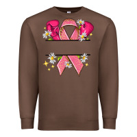 Chestnut Personalized Breast Cancer ribbon Premium Sweatshirt - NancyCooperArtShop