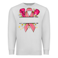 Dove Grey Personalized Breast Cancer ribbon Premium Sweatshirt - NancyCooperArtShop