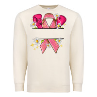 Sandshell Personalized Breast Cancer ribbon Premium Sweatshirt - NancyCooperArtShop