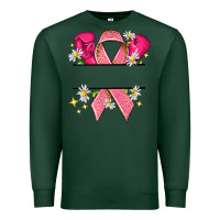 Sports Green Personalized Breast Cancer ribbon Premium Sweatshirt - NancyCooperArtShop