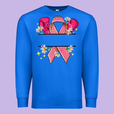 Personalized Breast Cancer Ribbon Premium Sweatshirt Designed By Nancycooperartshop