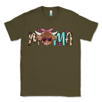 Army Green mama cow Classic Tee - MaliasSmallBusiness