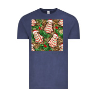 Vintage Denim Christmas tree cakes Vintage Tee - NancyCooperArtShop