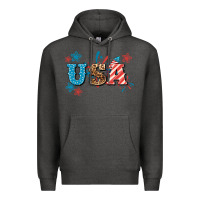 Charcoal Heather USA 4th of july Premium Hoodie - HowdyJamesFarm