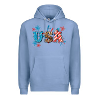 Colony Blue USA 4th of july Premium Hoodie - HowdyJamesFarm