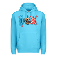 Ocean Blue USA 4th of july Premium Hoodie - HowdyJamesFarm