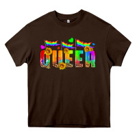 Chocolate Brown queer Heavy Core Tee - HRA Design Shop