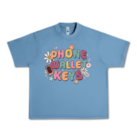 Pebble Blue phone wallet keys Urban Heavy Tee - MaliasSmallBusiness