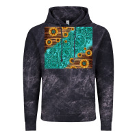 Cloud Black Tooled Leather And Sunflowers Vintage Hoodie - Jasminsmagicworld
