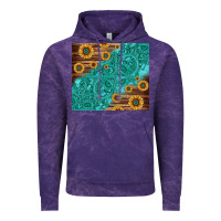 Cloud Purple Tooled Leather And Sunflowers Vintage Hoodie - Jasminsmagicworld
