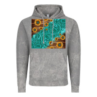 Cloud Rock Tooled Leather And Sunflowers Vintage Hoodie - Jasminsmagicworld