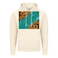 Vintage Artic Tooled Leather And Sunflowers Vintage Hoodie - Jasminsmagicworld