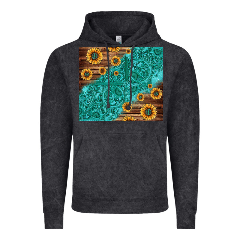 Tooled Leather And Sunflowers Vintage Hoodie by Jasminsmagicworld | Teevron