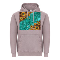 Vintage Zinc Tooled Leather And Sunflowers Vintage Hoodie - Jasminsmagicworld