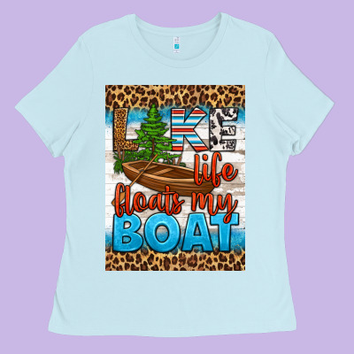 Lake Life Floats My Boat Air Freshener Ladies Tee Designed By Hra Design Shop