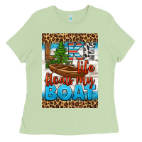 Matcha lake life floats my boat air freshener Ladies Tee - HRA Design Shop