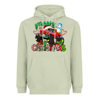 Matcha merry christmas monster truck Heavyweight Hoodie - texasbilliewilder