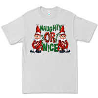 Dove Grey Naughty or nice christmas elfs Premium Tee - FaDigitalArtStudio