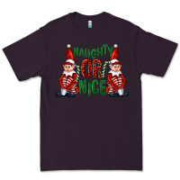 Plum Naughty or nice christmas elfs Premium Tee - FaDigitalArtStudio